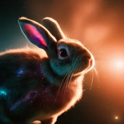 galaxies, spirals, space, nebulae, stars, smoke, iridescent, intricate detail, in the shape of a rabbit, octane render, 8k, --q 2 --ar 2:3 --uplight