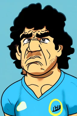 Diego Maradona cartoon 2d