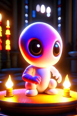 marshmallow alien , unreal engine 5, concept art, art station, god lights, ray tracing, RTX, lumen lighting, ultra detail, volumetric lighting, 3d