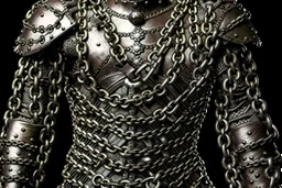 england medieval armour chains design front on shot facing camera