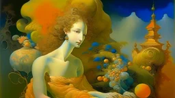 pastel colors oil painting Leonor Fini