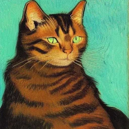 Portrait of a cat by Van Gogh