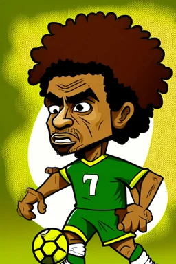 Douglas Louise Brazilian football player cartoon 2d