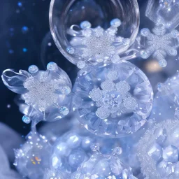 digital concept art of many small epic fantasy ice flowers and many small semi transparent white snowflakes, majestic, intricate, masterpiece, insanely detailed, 4k resolution, cinematic smooth, intricate details , soft smooth lighting, vivid pastel colors, iridescent accents