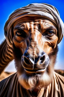 human with camel face