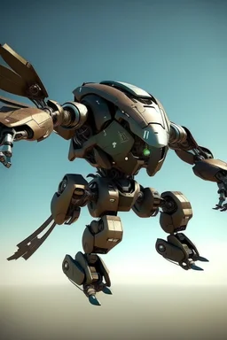 A battle iron suit with the ability to fly