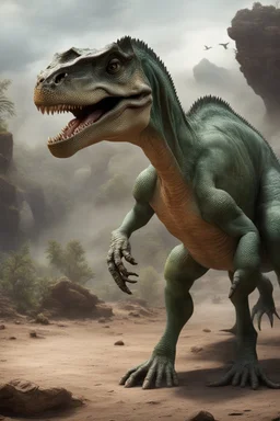 dinosaures living with reptilians millions of years ago on earth