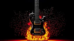 4K. REALISTIC FULL DETAILS. LOGO EMISSION DE RADIO HARDROCK FIRESTARTER TERMINATOR. FLAMMES EN FOND D IMAGE