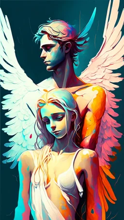 A angel couple more detail more colorful fix the mistakes included body