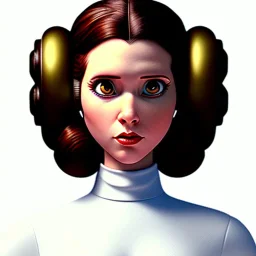 extrem tim burton style and disney style of princess leia, sharp focus,