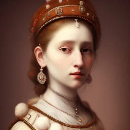 Portrait of a female maid Rembrandt style