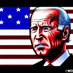 CRAZY Joe Biden caricature, PUTIN, cyberpunk, landscape, transformers, hi-tech robots, GUITARS, cinematic, highly detailed, close up, 4k, deep colors, gold, fire, red, purple, dark, ethereal, utopia, apocalypse, flying Cadillac, from outer space