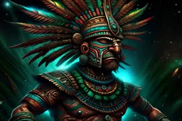 quetzalcoatl aztec warrior, TATTOO, With his impressive skills and high-flying maneuvers, he captivates the audience. features a detailed design with multicolored eyes and hair, and a background with stars. It is a symbol of his strength and warrior-like persona. STARS GALAXY background, 4k, high resolution, CONCEPTUAL ART, CINEMATIC, PHOTO HD, MYSTIC, GHOTIC ART, ANGEL BIG LONG WINGS METAL CYBER, HIG RESOLUTION, TRON STYLE, TATTOOS, FIRE SNAKE, PIRAMIDES