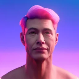 Vaporwave adult male