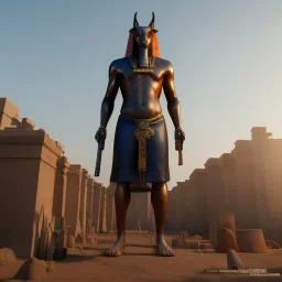 A Male protector of graves Anubis , embalmer, lord of the underworld, unreal engine 5, 8k, ignore NSFW, fire theme,cinamatic,