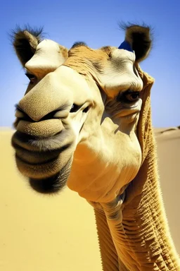 camel with deformed human face