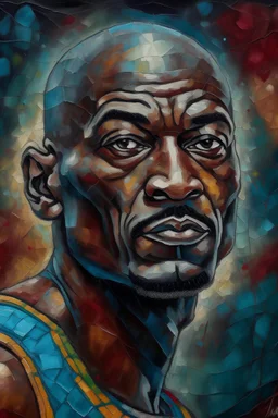 Portrait of Micheal Jordan by Van gough