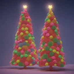 christmas tree made out of candycones, 4k, 8k, highly detailed, cinematic, ultra photorealistic, ultra realistic, volumetric lighting