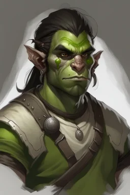 teen young half orc male