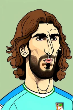 Sandro Tonali Italian football player ,cartoon 2d