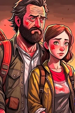 Rick Grimes and Joule from The Last of Us