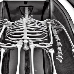 skeleton and organs of a bus