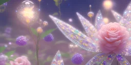 crystal subtle flower in a galactic ambiance beautiful fairy, transparent, delicate colors, in the foreground, full of details, smooth，soft light atmosphere, light effect，vaporwave colorful, concept art, smooth, extremely sharp detail, finely tuned detail, ultra high definition, 8 k, unreal engine 5, ultra sharp focus