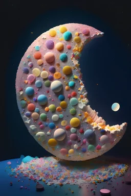 moon made of candy