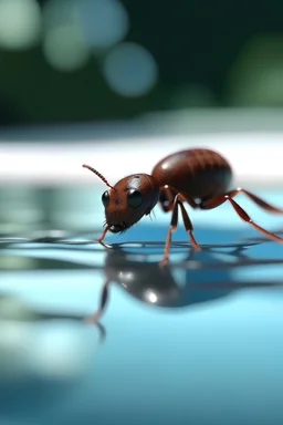 ant goes for a swim in the pool 8k