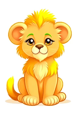 cute little lion sitting