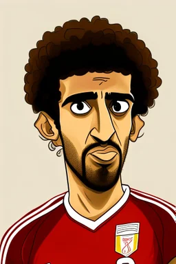 Abdullah Al-Saeed Egyptian football player ,cartoon 2d