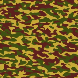 a highly detailed oil painting of seamless camouflage pattern, warm color palate