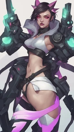 Kai is from League of Legends in Hot Cyberpunk