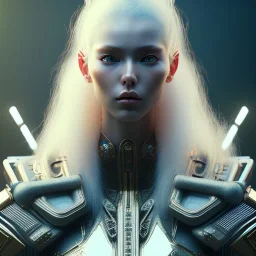 caucasian Woman, samurai, cyberpunk, highly detailed, art stations, concept art, smooth, unreal engine 5, god rays, ray tracing, RTX, nanite polygons, lumen lighting, ultra detail, volumetric lighting, 3d, finely drawn, high definition, high resolution, gradient background