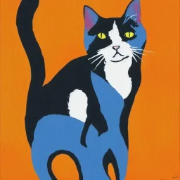 a cat picture in modern art style