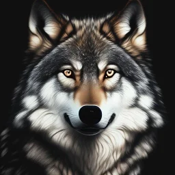 wolf, black, masterpiece, expert, 8K, hyperrealism, sharp focus, cinematic lighting