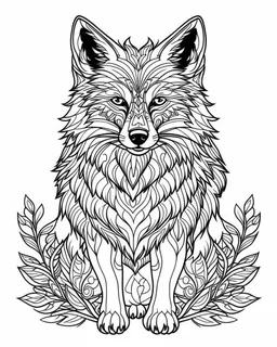 Eurasian wolf ANIMAL coloring pages for adult