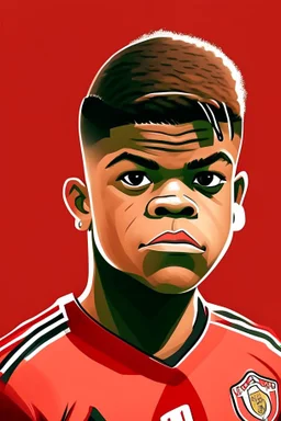 Leon Bailey Footballer ,cartoon 2d