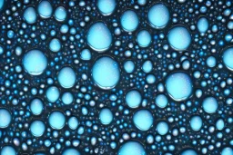 Blue raindrops, tree diamants, black backround , close up view, photo quality, ultra realistic