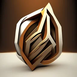 Convert the logo into a 3D design only