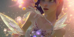 crystal subtle flower in a galactic ambiance beautiful fairy, transparent, delicate colors, in the foreground, full of details, smooth，soft light atmosphere, light effect，vaporwave colorful, concept art, smooth, extremely sharp detail, finely tuned detail, ultra high definition, 8 k, unreal engine 5, ultra sharp focus