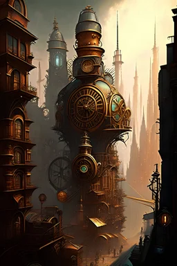 steampunk cityscape