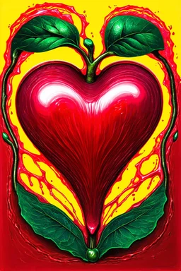 Bleeding Heart; surrealistic optical art