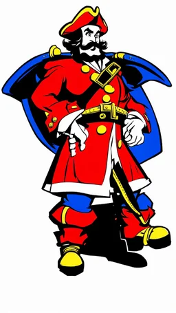 Captain Crunch standing in a captain morgan pose