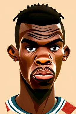 Paul Pogba ,cartoon 2d