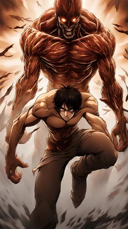 Eren Yeager undergoes a profound transformation into his Titan form. The scene is bathed in an otherworldly, powerful light that highlights every intricate detail of his changing anatomy. The transformation is not only physical but also emotional, as Eren grapples with the brutal power surging through him. Describe this awe-inspiring moment with vivid detail, capturing the intensity of the metamorphosis, pattern snowboard