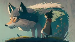 studio ghibli, wolf