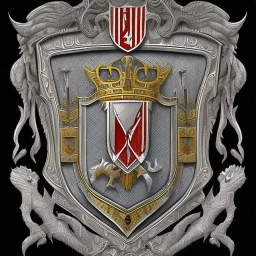 coat of arms of a troglodyte city in the moutains, very detailed