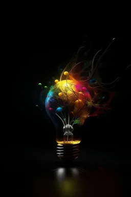 small spark of creativity and colorfulness in the dark