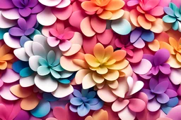 minimal clean thick petal each petal has various colours creating nice fresh colour gradients pattern design